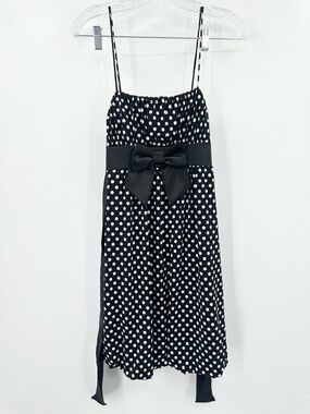 Taboo Vintage Black & White Polka Dot Mini Dress Size Medium